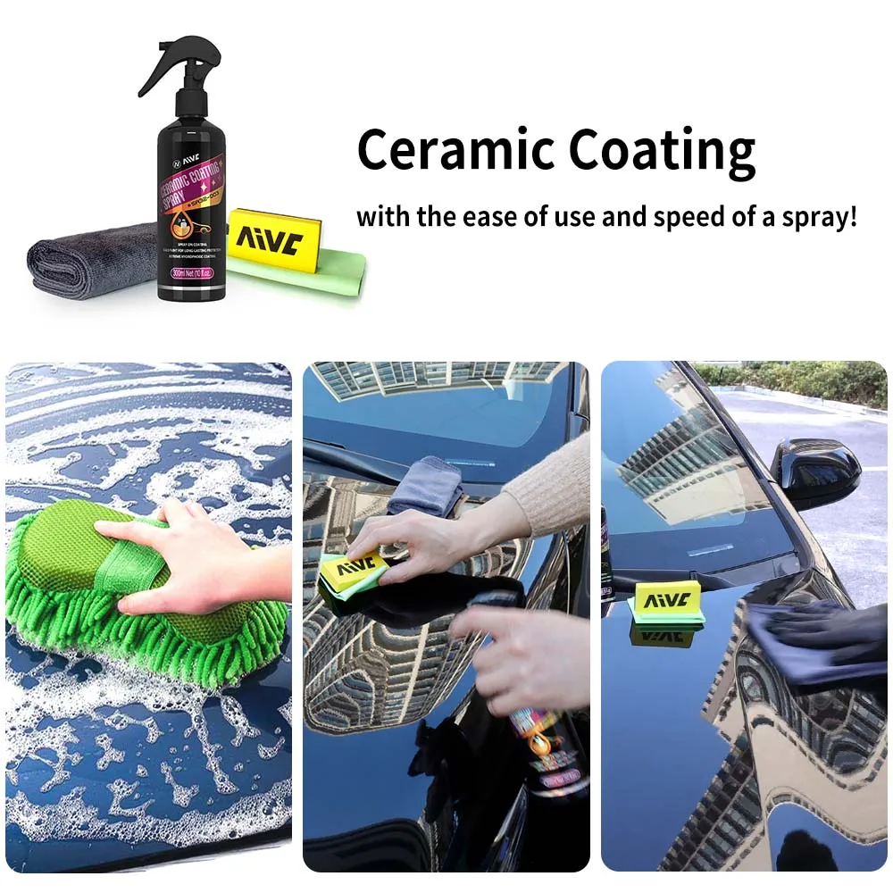 Ceramic Car Coating AIVC Multipurpose Repellent Stainproof Spray Car Scratch Repair Car Polish Nanos Crystal Coatings Paint care