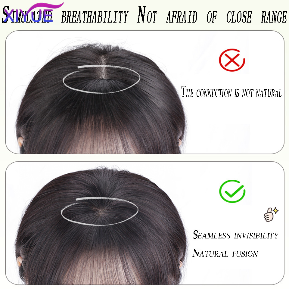 XIYUE Fake bangs 3D French bangs wig Women's natural forehead whitening hair enhancement head curtain eight character air bangs
