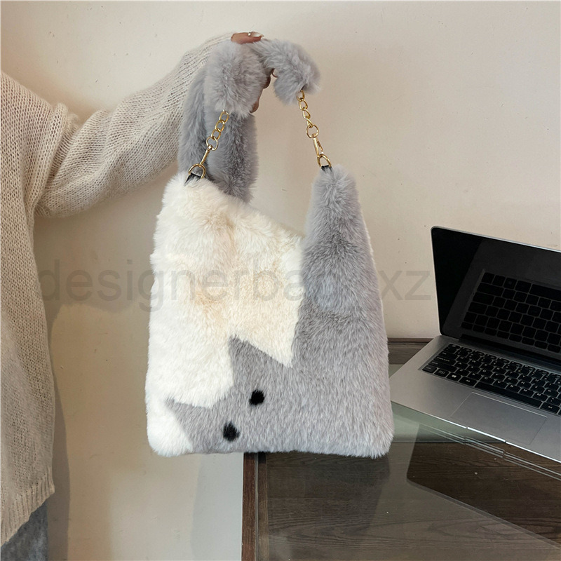 Bag Designer Fashion Classic 10a Top Woman Handbagfashion Canvas Bags Korean Style Plush Cute Casual Shoulder Autumn Popular New Student Large Capacit