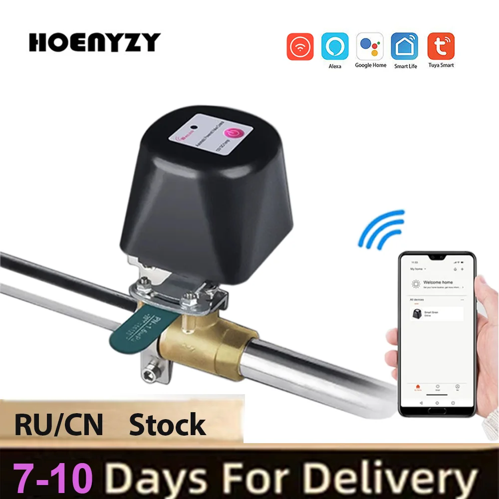 1/2" 3/4" Smart Wifi Gas Manipulator Control Water Valve DN15 DN20 Shut Off Controller Tuya Alexa Google Assistant SmartLife