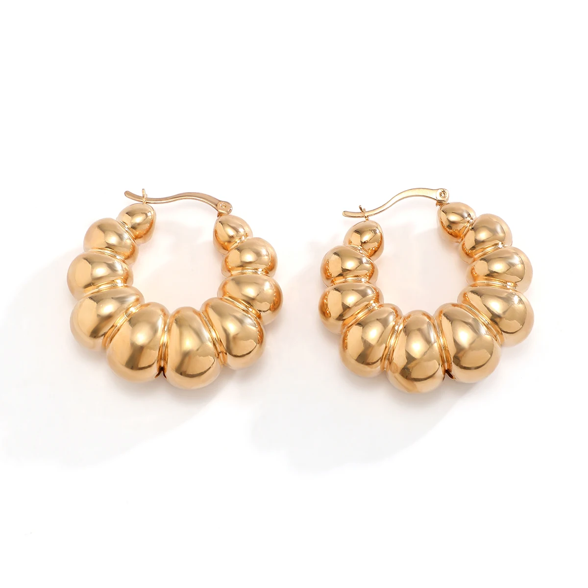 High Quality Vintage Punk Geometric Circle Hoop Earrings for Women Trendy Goth Exquisite C Shape Piercing Earring Y2K Jewelry