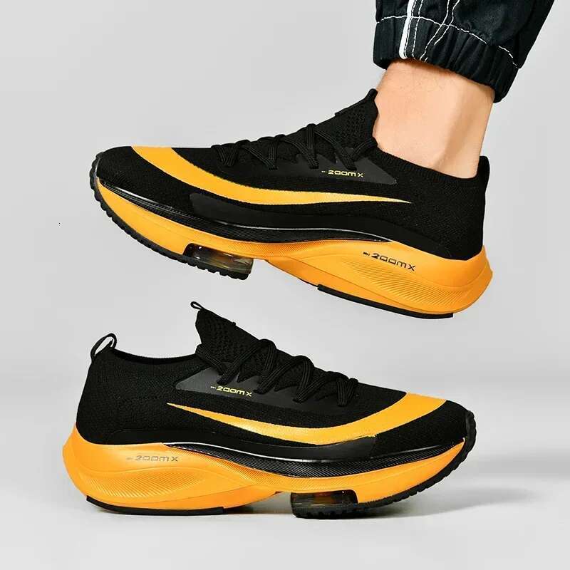 Running Woman Trainer Race Breathable Couple Unisex Sneakers Lace Up Round Toe Cushioning Shoes for Men