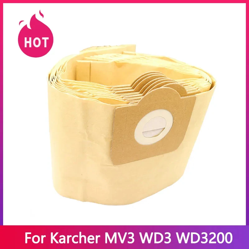 Dust Bags For Karcher MV3 WD3 WD3200 WD3300 A2204 A2656 WD3.500P SE4001 SE4002 Vacuum Cleaner Parts For Rowenta RB88 RU100 RU101