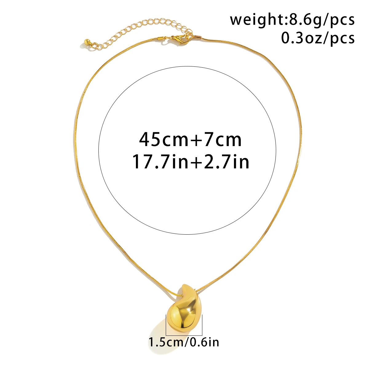 Bone Simple Snake Chain Beads Pea Pendant Choker Necklace Unique Vintage Aesthetic Jewelry Gift for Women | 2024 4