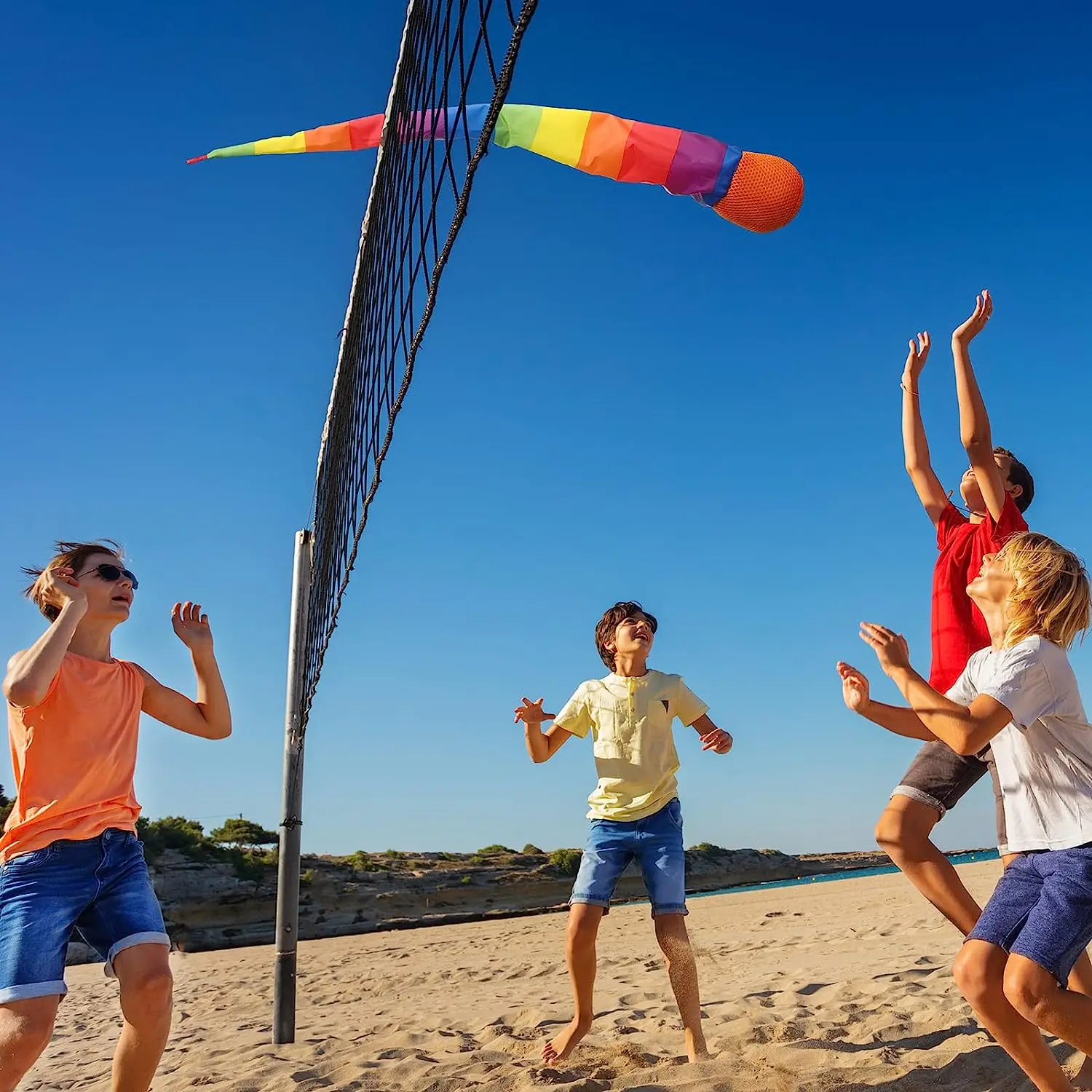 Throw and Catch Ball with Rainbow Tail Soft Rainbow Play Ball Sports Comet Balls Playground Toys Bulk for Indoor Outdoor Games
