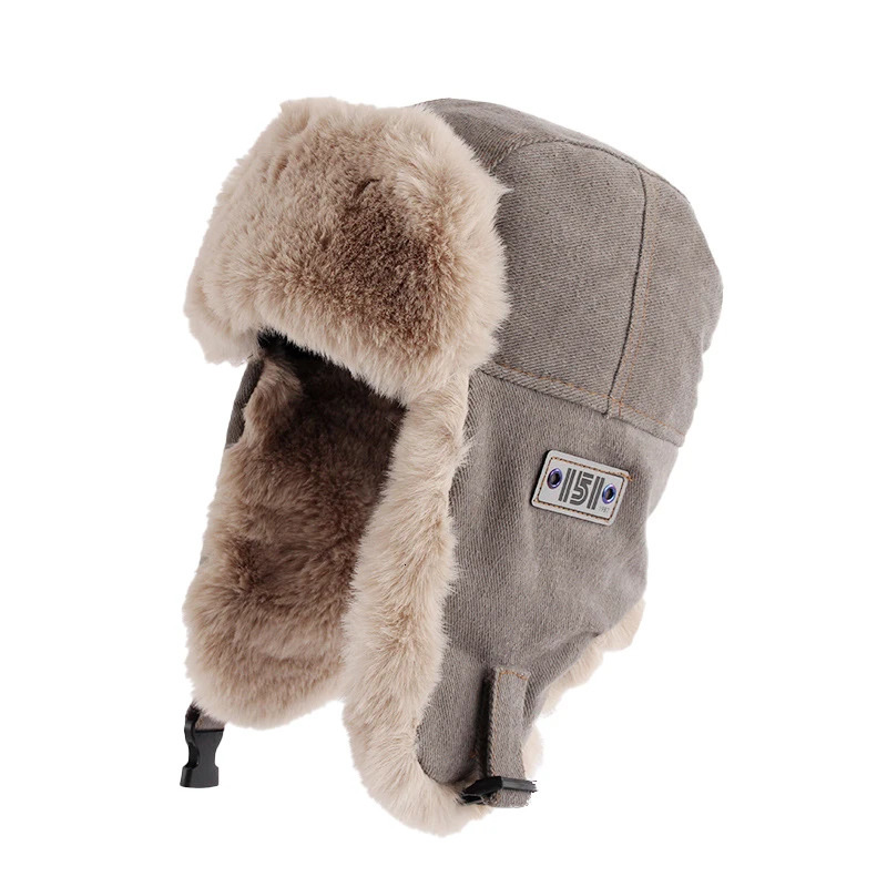 Pilot Winter Hat Outdoor Russian Womens Fashion Hat Label Pilot Mens Bomber Trap Ushanka 241031