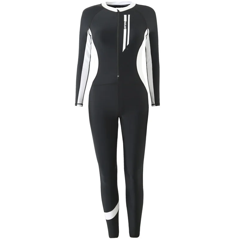 New Plus Size Surf Suits UPF 50+ Women's Swimsuit Full Body Swimwear Beach Protect Diving Wetsuit 2 Colors Jump Suits for Women