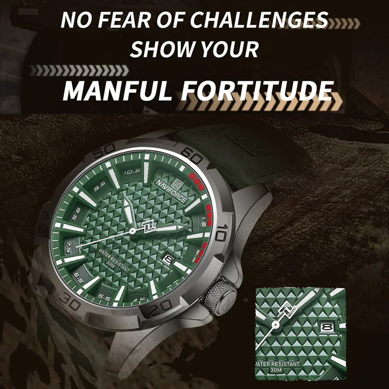 Naviforce High Quality Men's Luxury Big Brand Watch Leather Strap Male Waterproof Wristwatch Quartz Date Clock Relogio Masculino