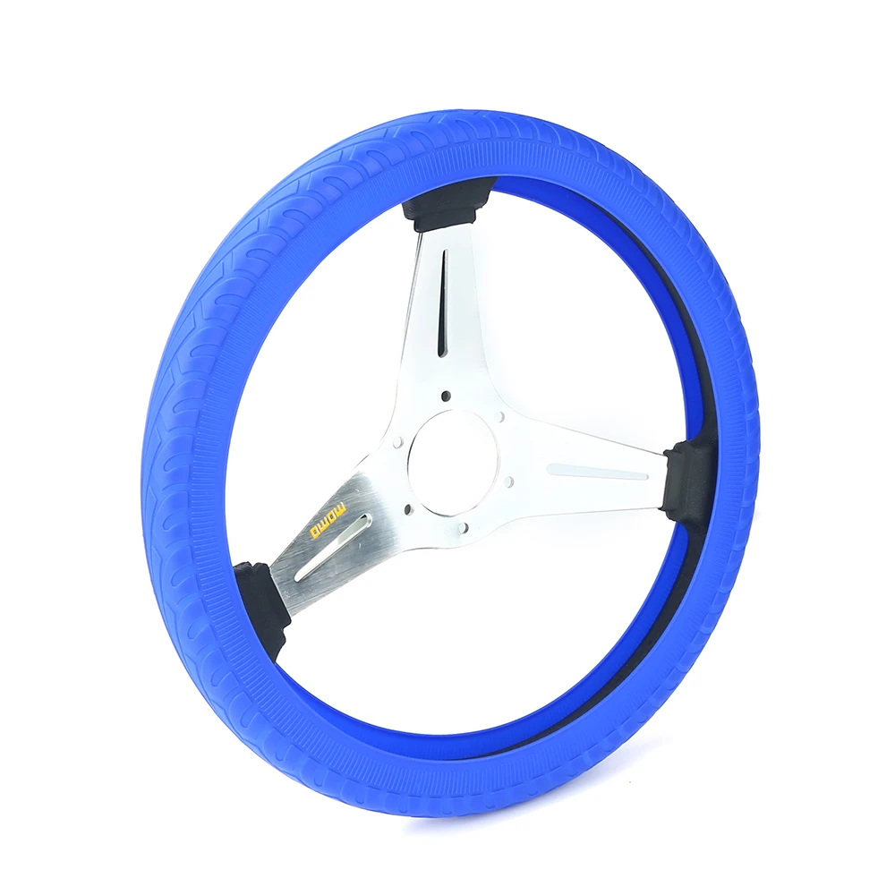 Universal Car Silicone Steering Wheel Cover Tire Texture Soft Steering Wheel Automobiles Accessories