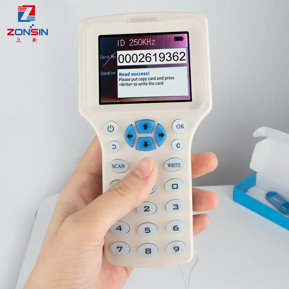 10 Frequency NFC Smart Card Reader Writer Duplicator 125K 13.56MHz RFID Copier USB Fob Programmer Copy Encrypted Key Replicator