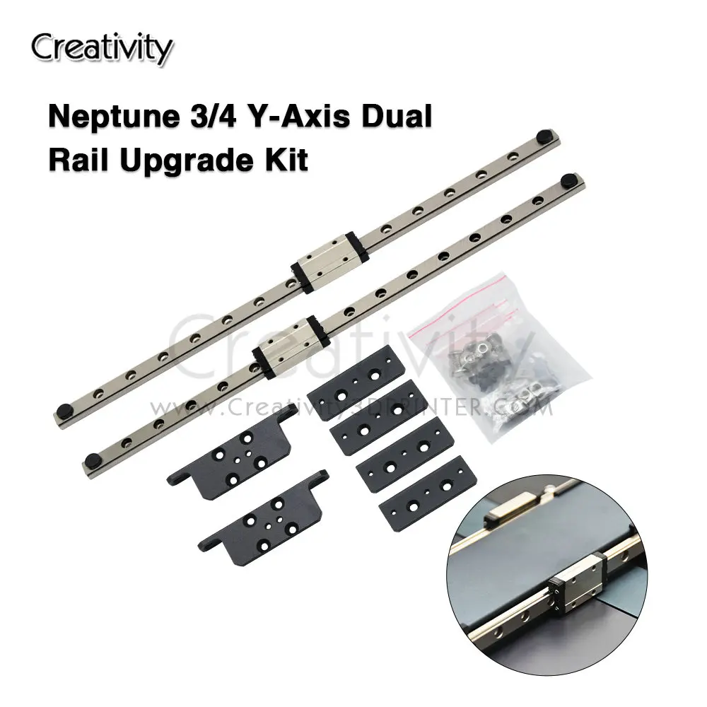 Upgrade Dual Y-axis Linear Rail Kit MGN9H 315MM NP4 3D Printer Parts For Elegoo Neptune 4 Neptune 3 Neptune 3 Pro