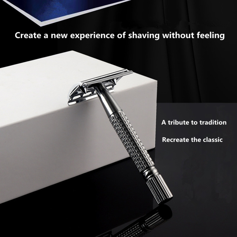 New Double Edge Safety Razor Portable Detachable Mens &Womens Hair RemovalShaving Razors Classic Metal Manual Shaver