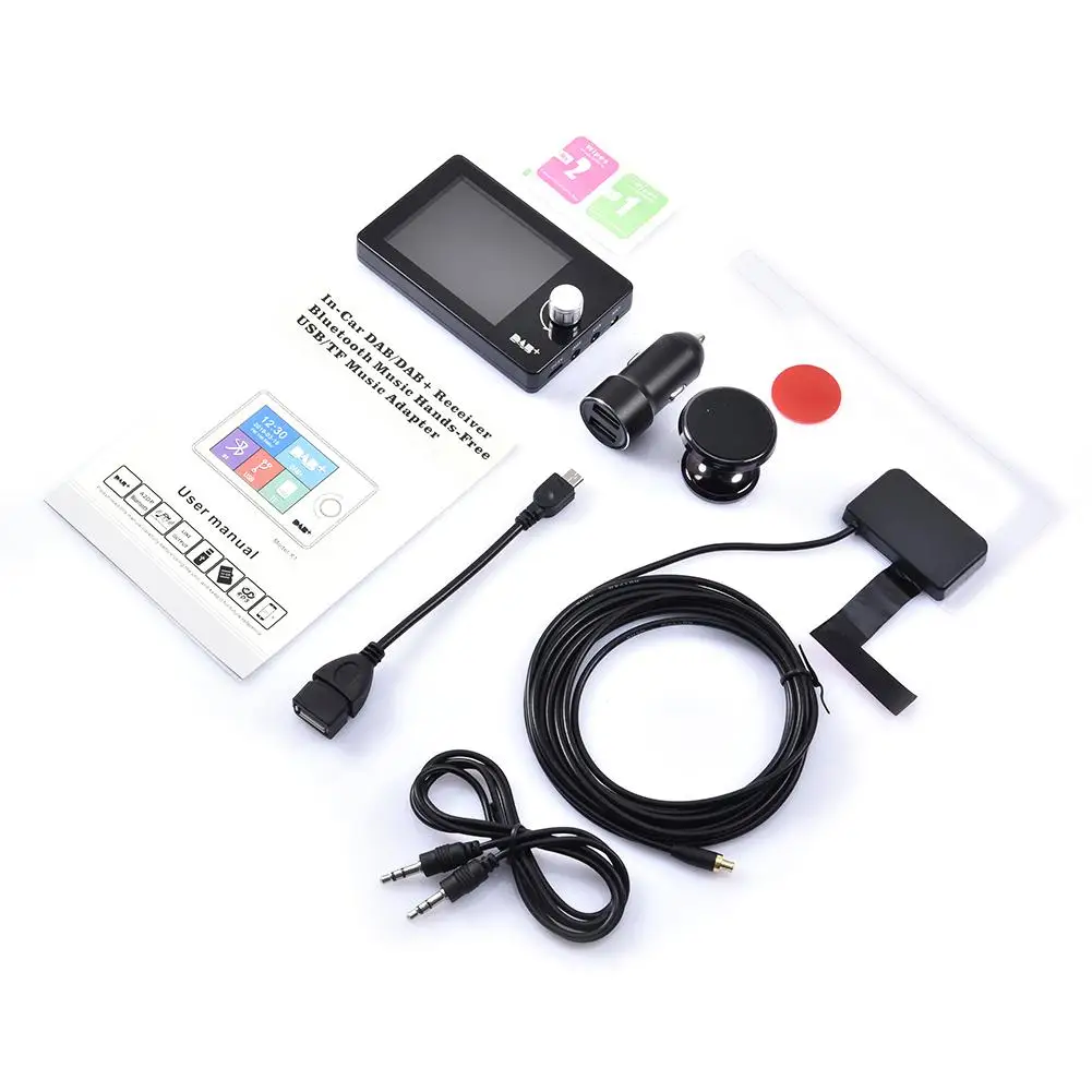 Mini DAB+ Receiver 2.8'' screen For Europe Car Digital Broadcast Dab Plus Multiple Music Formats Automotive FM Radio Transmitter