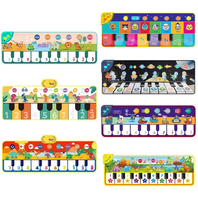 Mat with 10 Keys Unique Playmat Music Toy Keyboard Floor Piano Pad Gift for Toddlers and Kids Age 3-6 Years