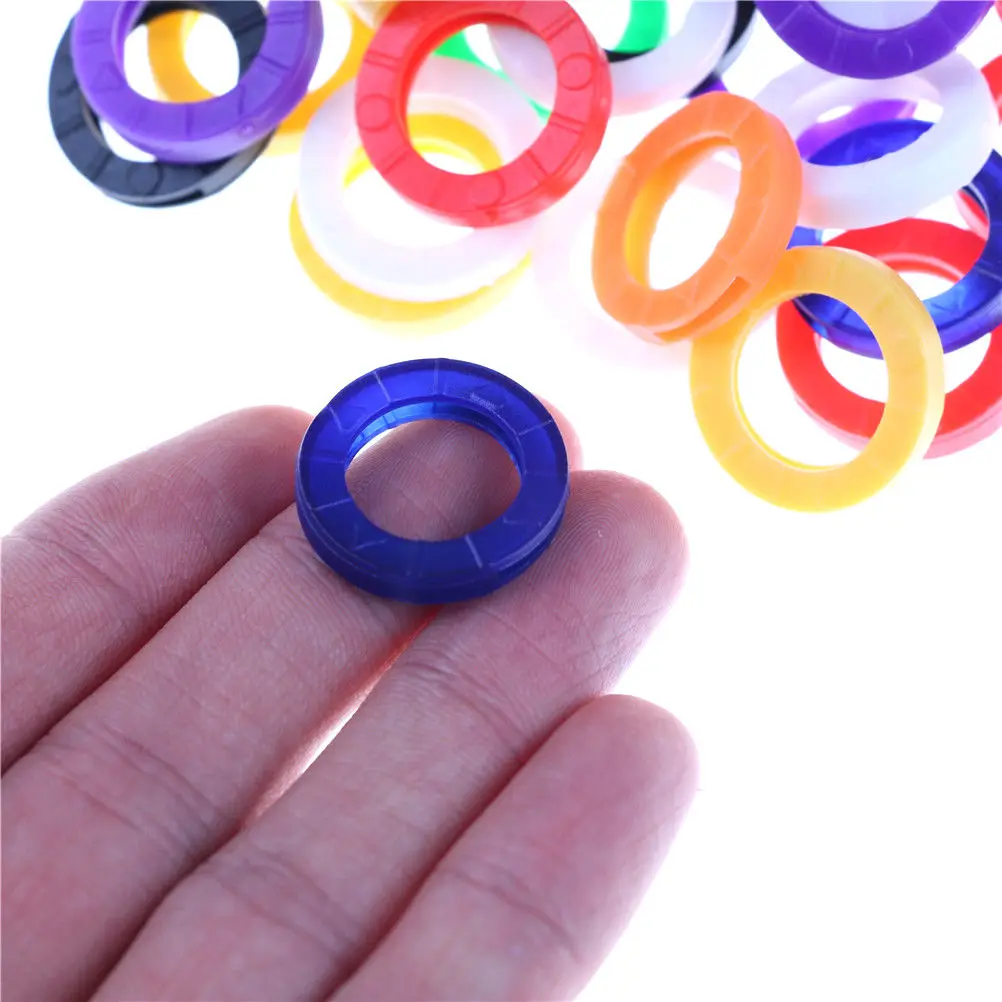 1/10/20/30pcs Bright Colors Hollow Silicone Key Cap Covers Topper Key Holder Keyring Rings Key Case Bag Organizer Wallets