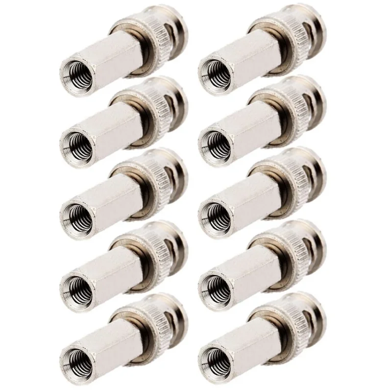 ESCAM 10pcs/lot BNC Male RG58/RG59/RG60 Connector 10pcs kit for CCTV/DVR/AV Devices