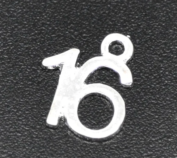 College Jewelry Charms Number Antique Silver Color Message " 16 18 21 40 50 60" Metal Pendants DIY Making Necklace Jewelry Gifts