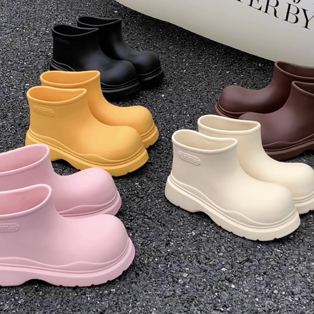 Rain Boots Women Garden Galoshes Waterproof Rubber Boot Female Non-slip Rainshoes Fishing Water Shoes Botas Lluvia Mujer