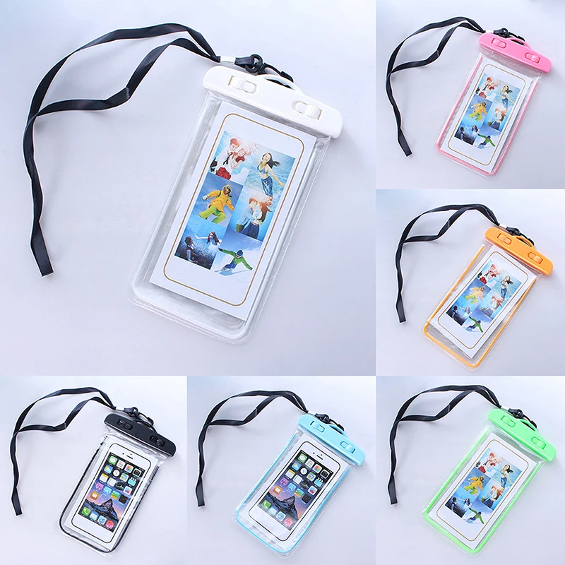 Swimming Bags Waterproof Phone Case Water Proof Bag Mobile Pouch PVC Cover For Storage 21x11cm