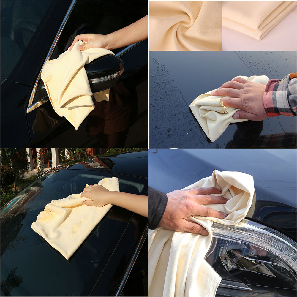 Natural Chamois Leather Car Washing Towels Super Absorbent Car new home 2025 Window Glass Drying Cleaning Cloth Quick Dry car wash towel
