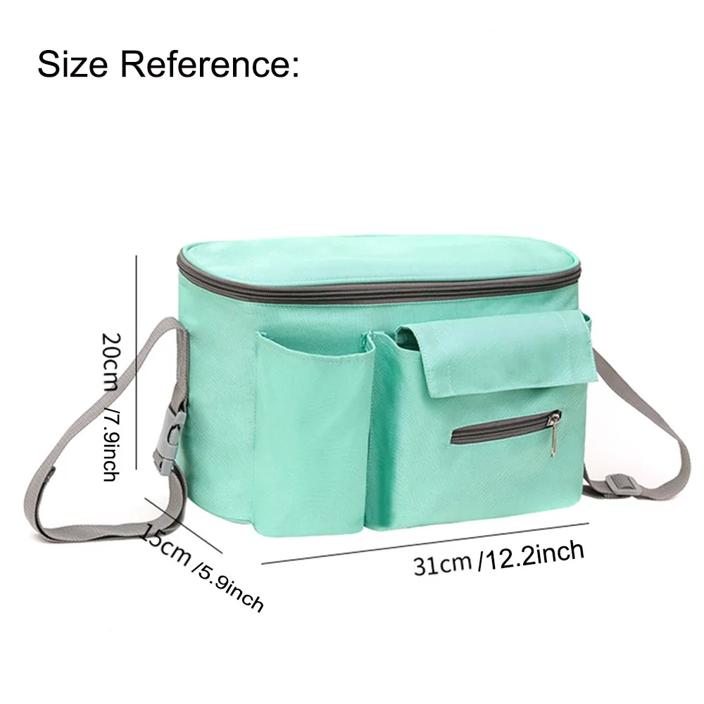 Universal Baby Stroller Organizer with Cup Holders . Diaper Storage, Pockets for Phone, Keys, Toys. Compact Design