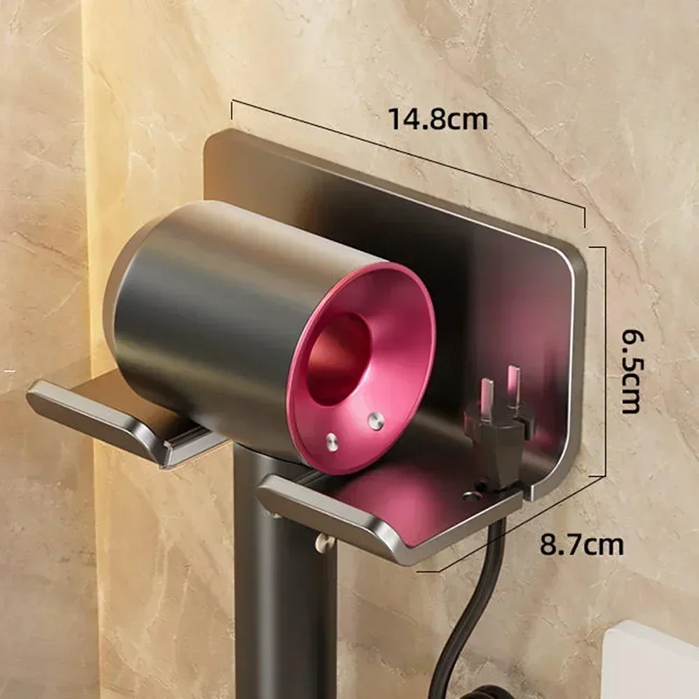 Hair Dryer Holder Bathroom Hair Straightener Stand Nail Free Shelves for Wall Room Bathroom Storage Rack Shelf Wall-mounted Home