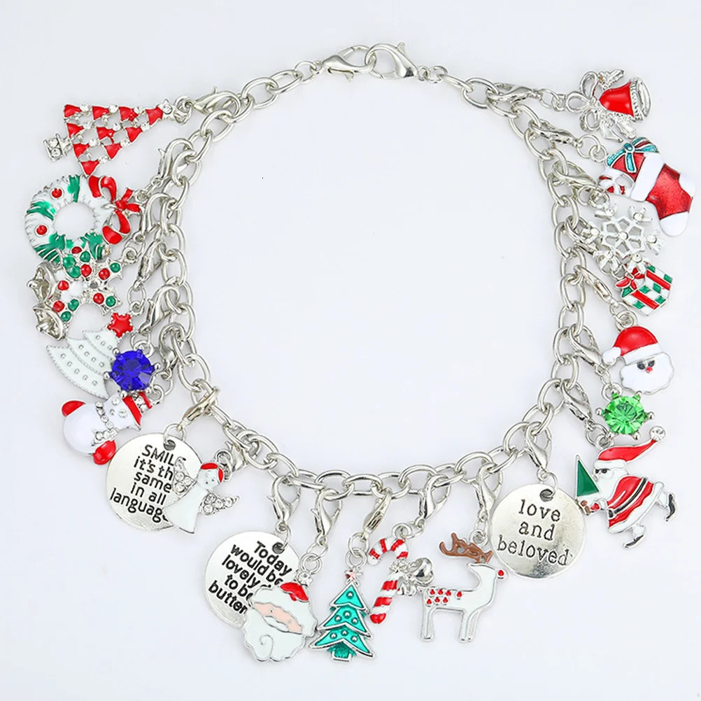 Christmas Gift Box Bracelet Jewelry Watch Hanging Chain Cute Alloy DIY Miss Making 241031