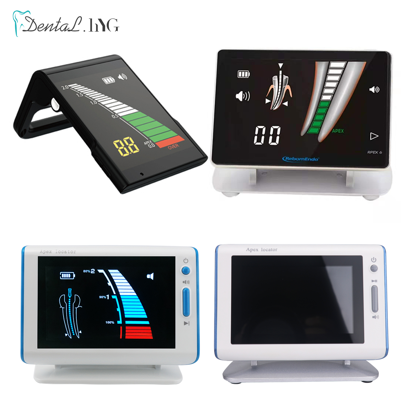 Dental Apex Locator Endodontic Apical Locator Endo Dentistry Equipment LCD Screen Dentist Root Canal Length Measuring Instrument