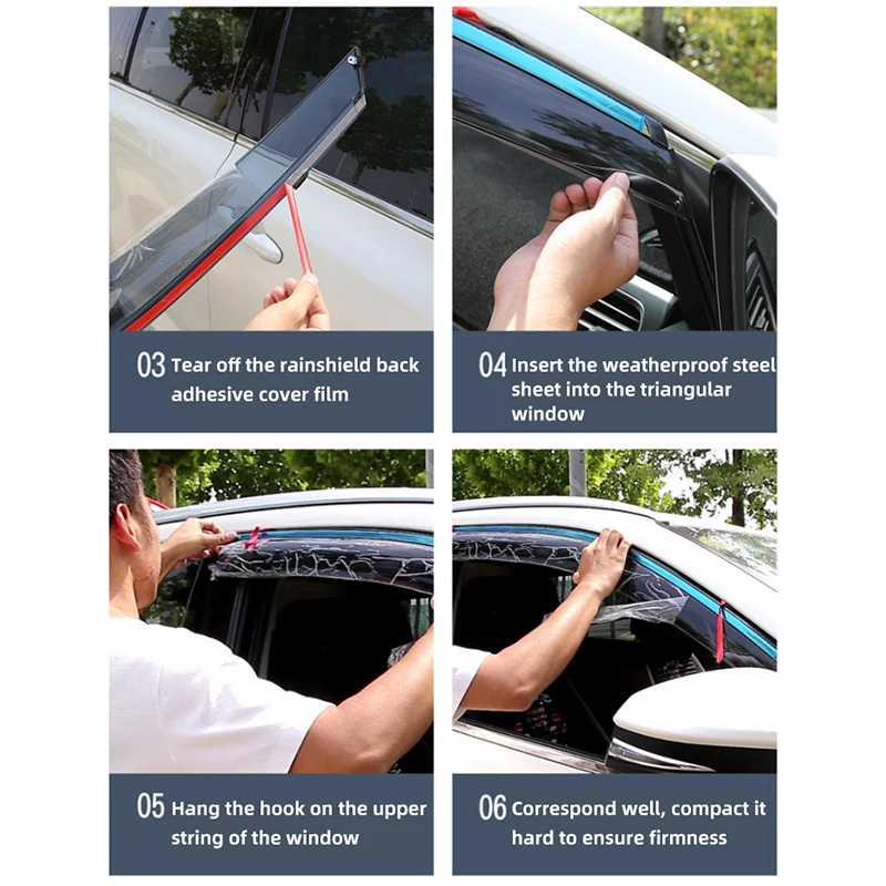 Windshield For Citroen Grand C4 Picasso Accessories 2013~2022 SpaceTourer Car Side Window Visor Rain Sun Guard Cover Car Sticker