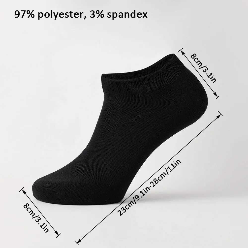 10 Pairs Women/Men Boat Invisible Low Cut Silicone Non-slip Summer No-show Ankle Solid Color Casual Breathable LX241102