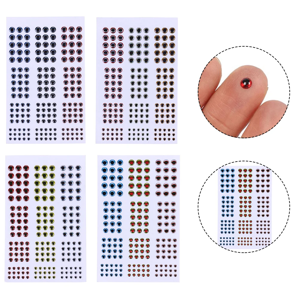 36mm Holographic 3D Fishing Lure Eyes Sticker Artistic Artificial Fish Eyes Sticker For Fly Tying Lure Making 183Pcs