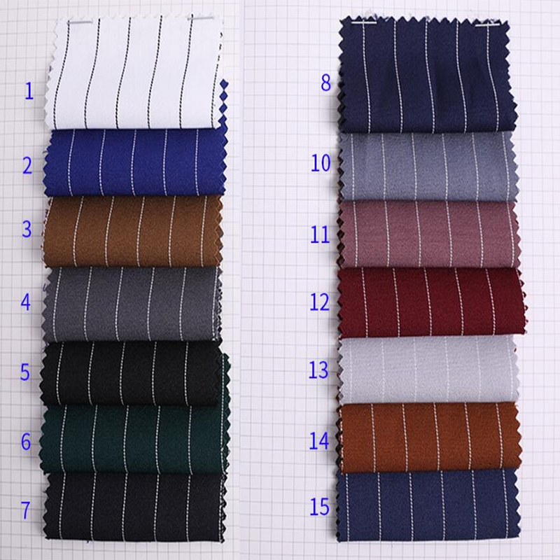 Navy Blue Business Striped Suits For 2024 Slim Fit 2 Piece Groom Tuxedos Plus Size Wedding Men Suit Blazer Pants Sets Male