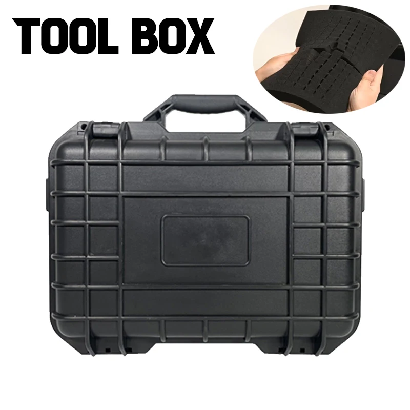 Sealed Tool Box ABS Plastic Hard Carry Safety Equipment Tool Case Suitcase Waterproof Tool Box Shockproof Hard Case with Sponge
