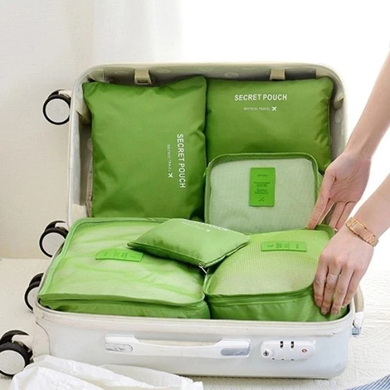 6pcs Set Travel Suitcase Organizer Bags Shoe Clothes Luggage Organizer Bags Luggage Packing Cubes for Travel Organizer Storag