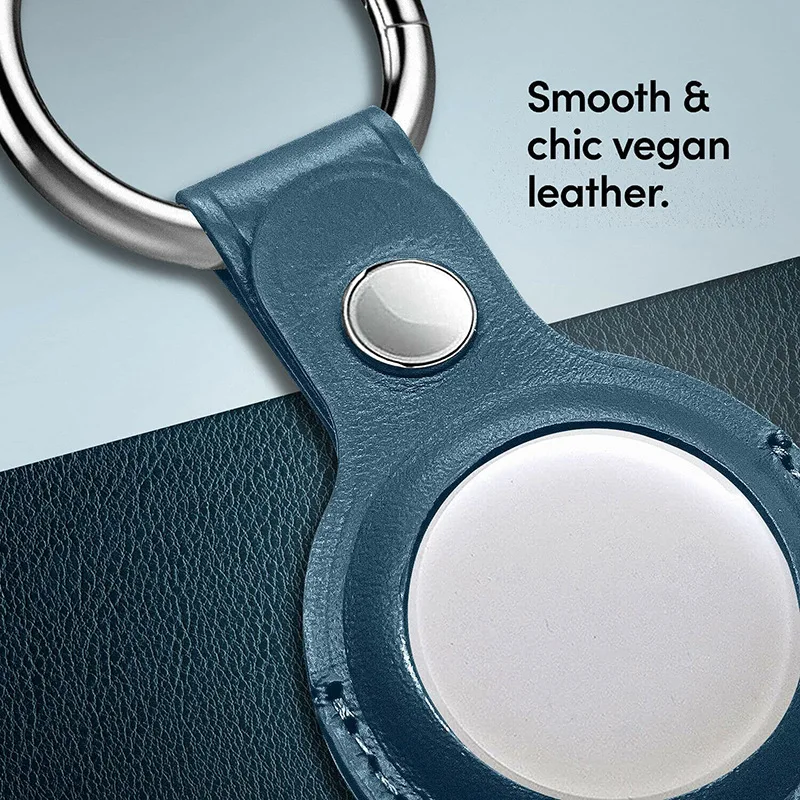 For Apple Airtags Case Leather Keychain Protective For Airtag Tracker Locator Device Anti-lost For airtag air tag Case llavero
