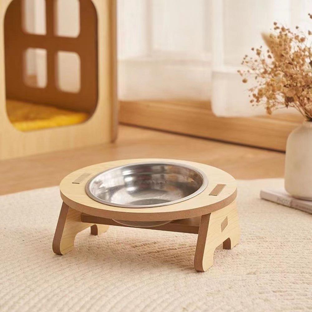 Pet Feeder Single/Double Cat Food Bowl With Anti-Knockover Design Dog Water Feeding Container For Small Animal