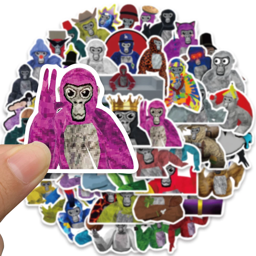 50pcs Hot Game Gorilla Tag Stickers Funny Graffiti Decals For Laptop Suitcase Skateboard Scrapbook Vinyl Waterproof Stickers