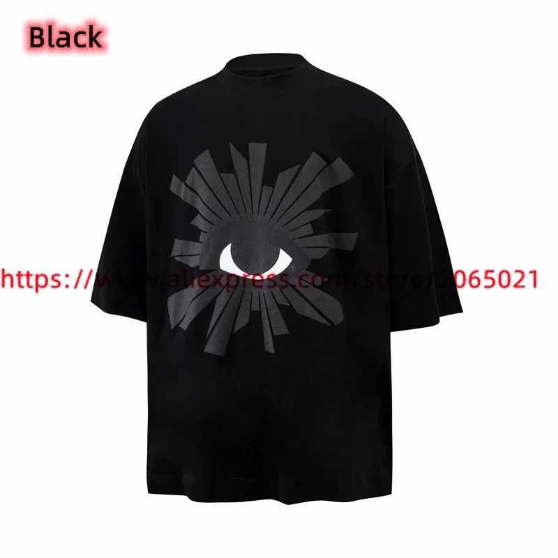 Men's T-Shirts Puff Print House Of Errors T Shirt For Men Women Casual Eye Print Tee T-Shirt J240402