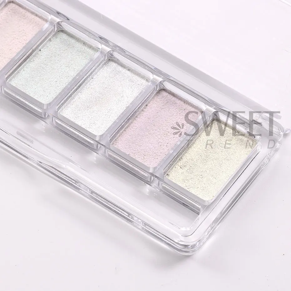 6 Color Mirror Powder Nail Glitter Holographic Glass Aurora Fine Pigment Mermaid Rubbing On Chrome Dust Shiny Decor DIY Manicure