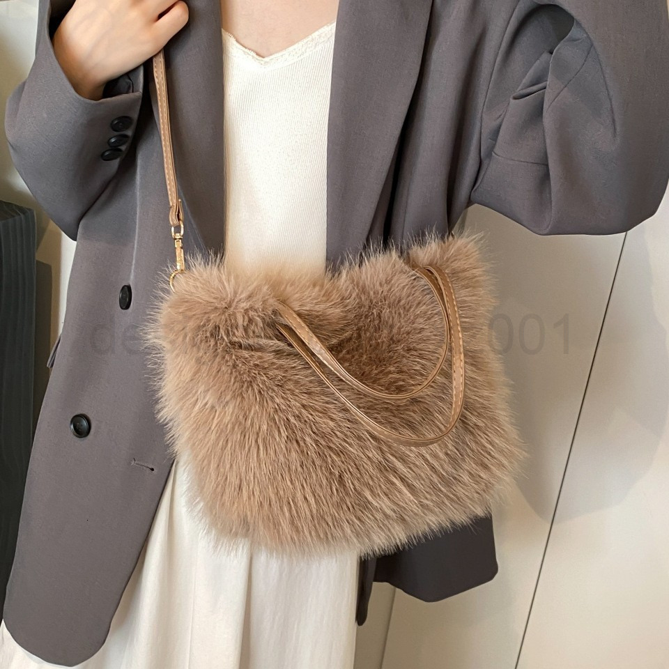 Bag Classic Designer Fashion 10a Top Woman Handbagevening Bags This Years Popular New Plush Handbag Winter Versatile Korean Version Single Shoulder Cr