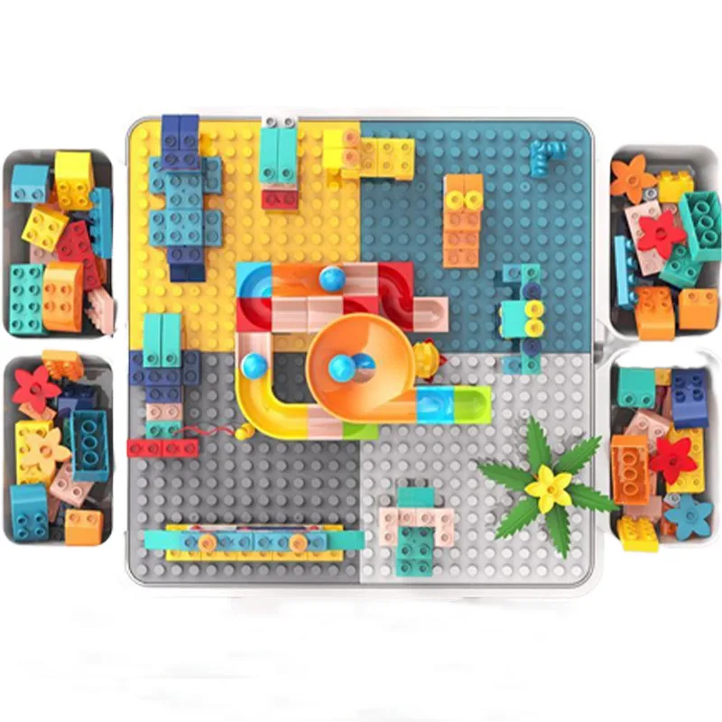44cm Large Size Building Block Table Children's Educational Assembled Large Particle Building Blocks Multifunctional Game Table