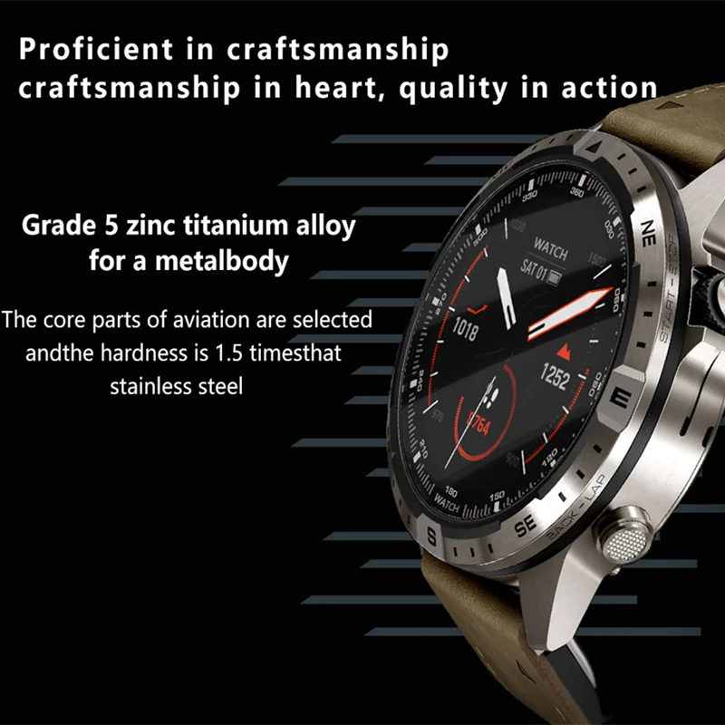 GT45 Smart Watch Men Outdoor Sports Voice Assistant Compass Calculator Bluetooth Call Heart Rate Health Monitoring Smartwatch