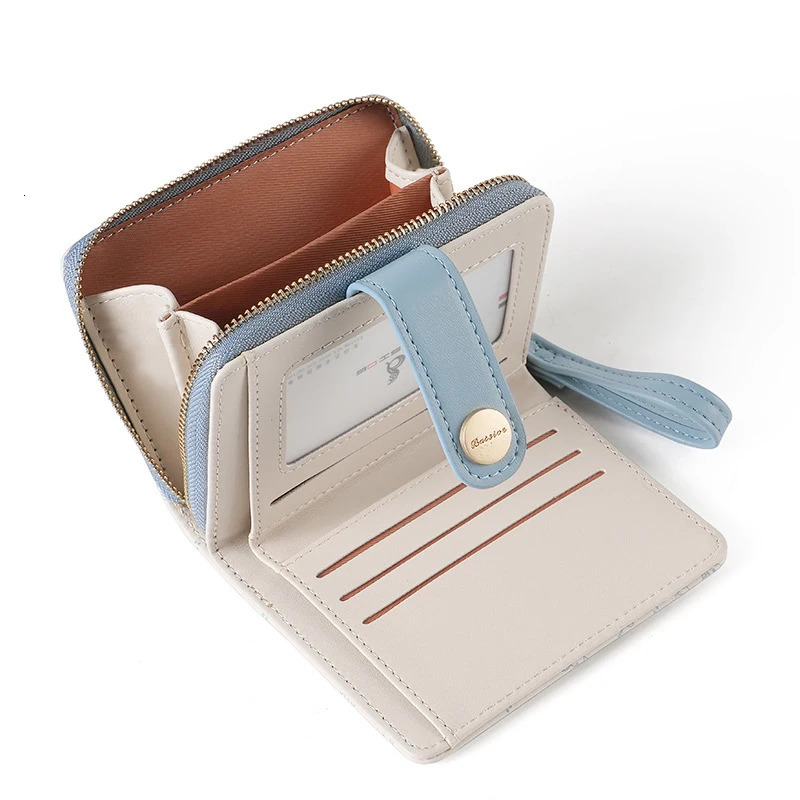 Korean Style Cute Cat Girls Wallet Short Student Card Holder Money Bag Zipper Wallets for Women Cartera 241029