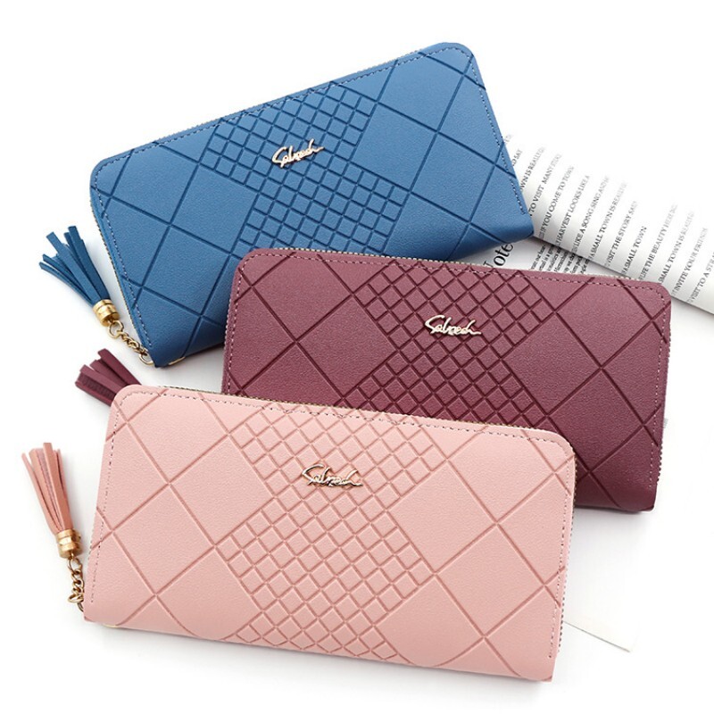 Women Long Zipper Wallet Card Holder PU Leather Clutch Coin Purse Large Capacity Lady Wristlet Phone Pouch HandBags Money Pocket