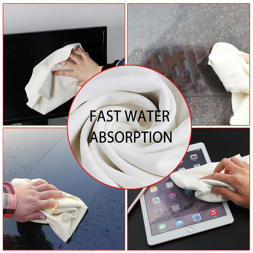 Natural Chamois Leather Car Washing Towels Super Absorbent Car new home 2025 Window Glass Drying Cleaning Cloth Quick Dry car wash towel