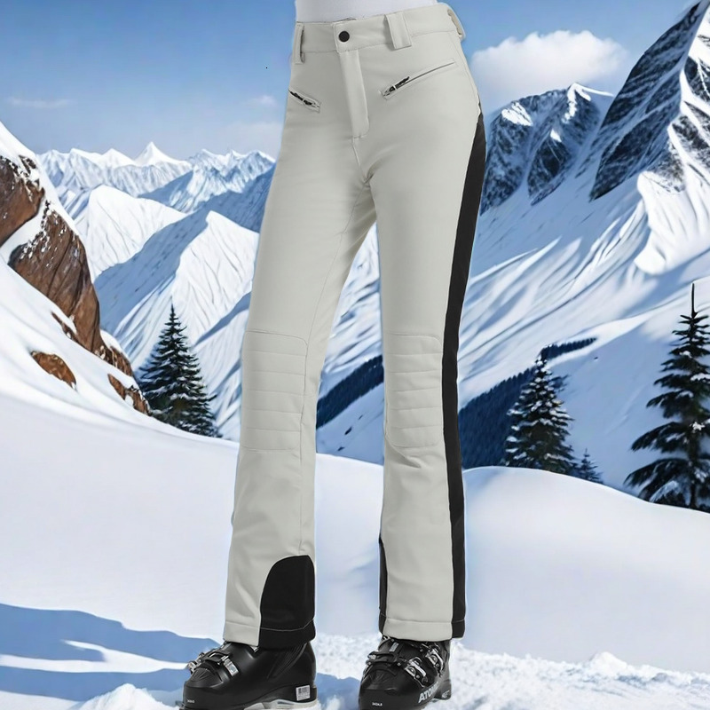 High Elasticity Female Ski Pants Outdoor Windproof Warm Snow Trousers Winter New Alpine Sport Clothes Slim Women Skiing Overalls