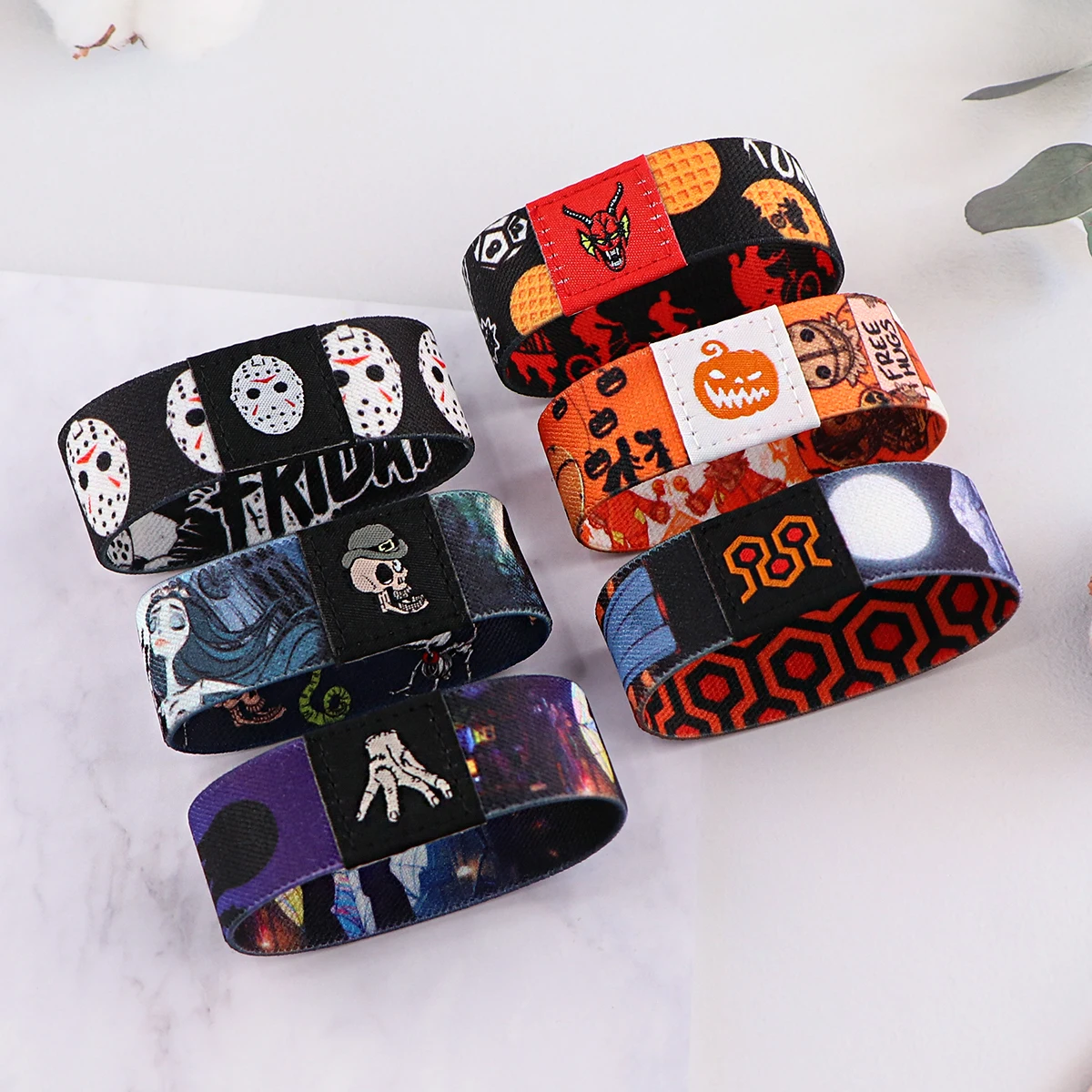 Halloween Wednesday Bracelets Bangles for Women Armband Stretch Wristband Adorn Jewelry Cosplay Accessories Fans Kids Gifts