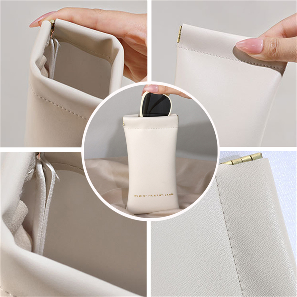 Zilead New Glasses Storage Bag Luxury PU Leather Sunglasses Case Women Men Portable Reading Myopia Glasses Bag Waterproof Cover