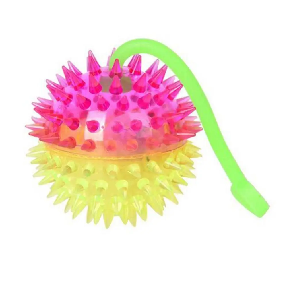 1 Pc Glowing Ball Toy LED Light Up Flashing Soft Prickly Massage Ball Elasticity Fun Toys Squeeze Toys