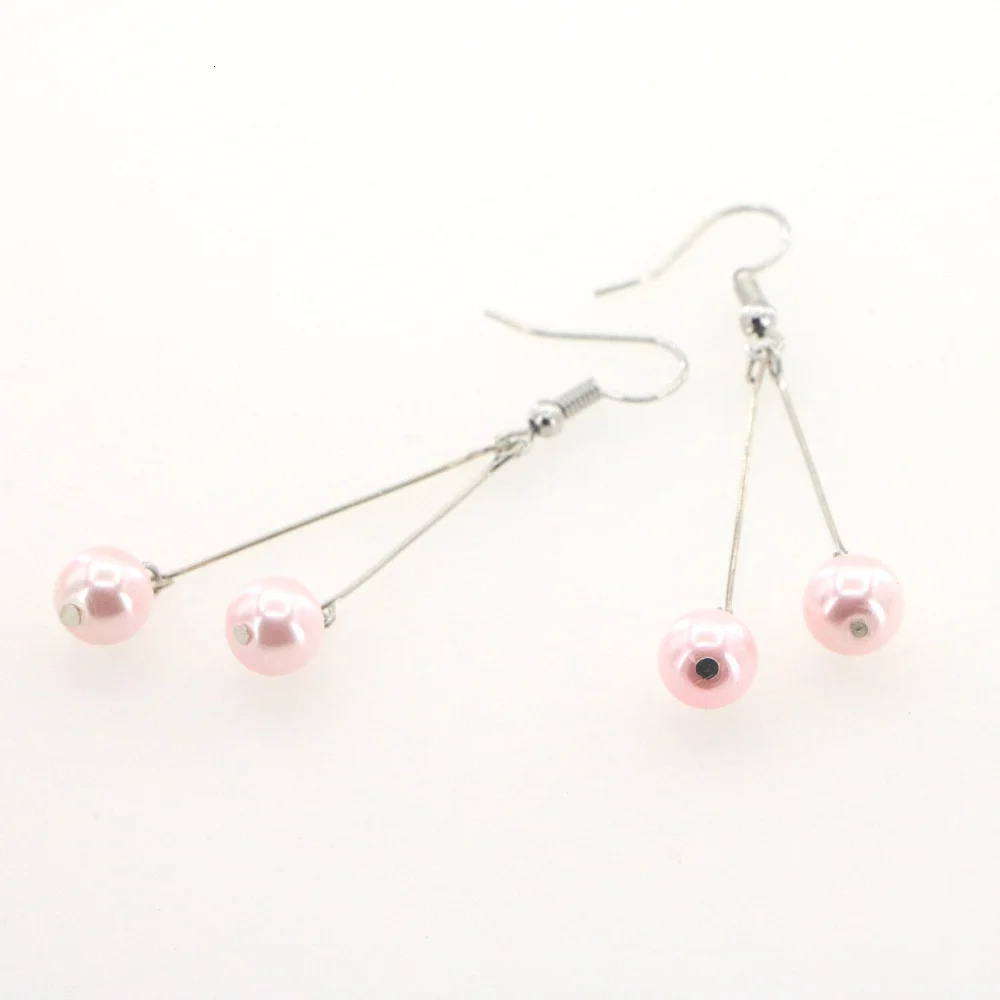 Womens Fashion 2 Rows 8mm Pink South Sea Shell Pearl Necklace Bacelet Earring Set Wholesale and Retail 241031